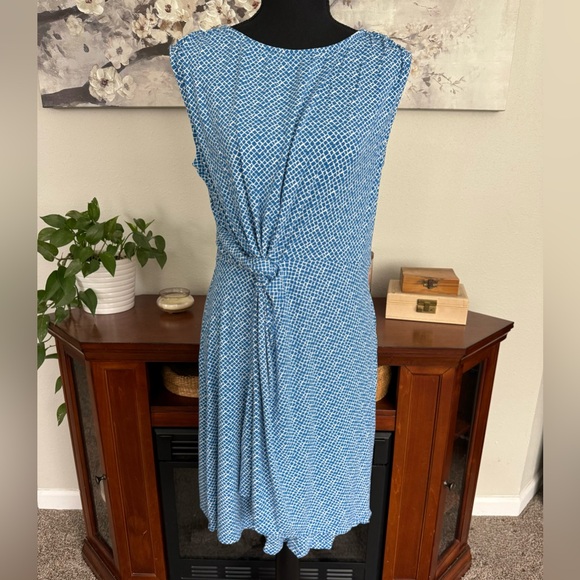 Tommy Bahama GOA BOA Side Twist Sleeveless Jersey Dress Turkish Blue - Sz Medium - Picture 1 of 5